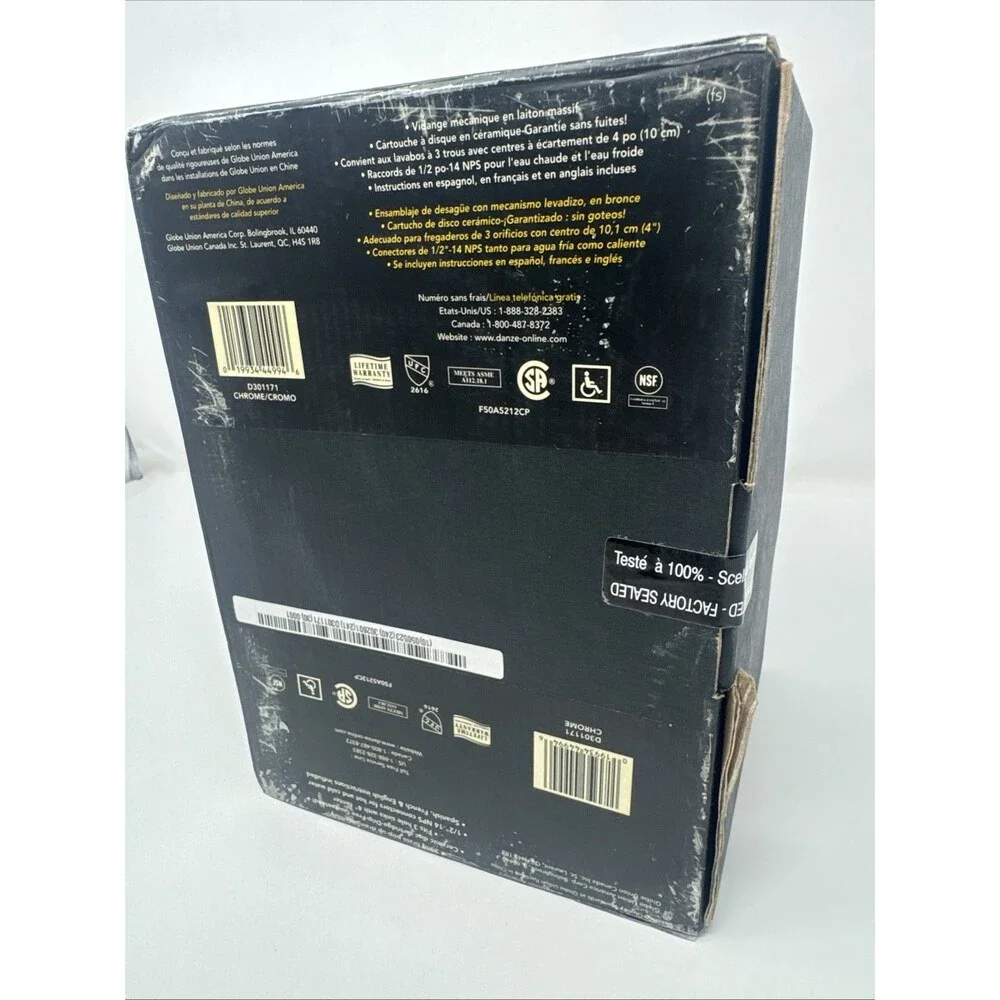 Danze Plymouth Collection Lavatory Faucet D300171 Chrome BRAND NEW SEALED